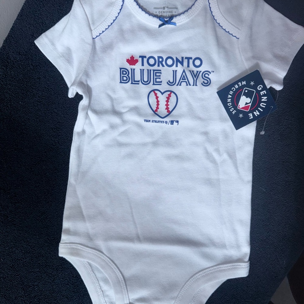 Genuine Merchandise White Toronto Blue Jays Infant Bodysuit